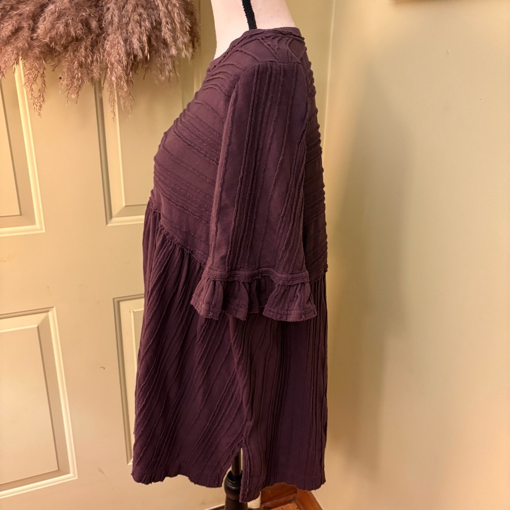 FREE PEOPLE Take a Spin Tunic Dress in Black Honey size S - Picture 4 of 13